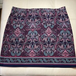Talbots Elegant Paisley Patterned Skirt - Size 3X